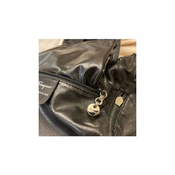 **TRADED** Salvatore Ferragamo EUC Gancini Black Nylon & Leather Mini Backpack - Picture 8 of 10